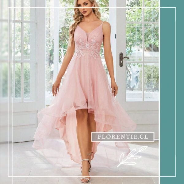 Vestido rosado pálido Anne - Imagen 4