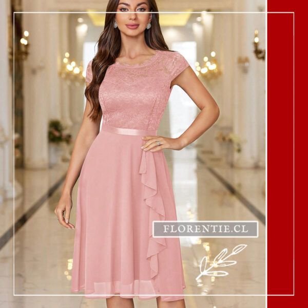 Vestido rosado Isabella - Imagen 2