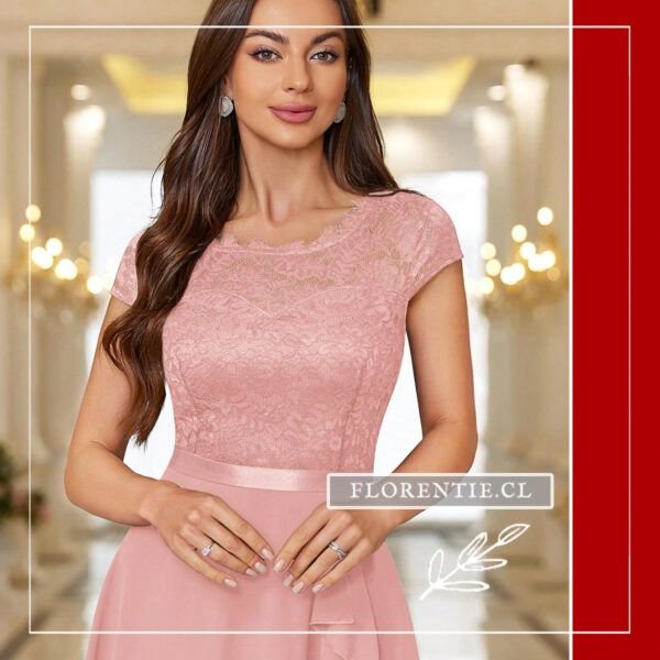 Vestido rosado Isabella - Imagen 6