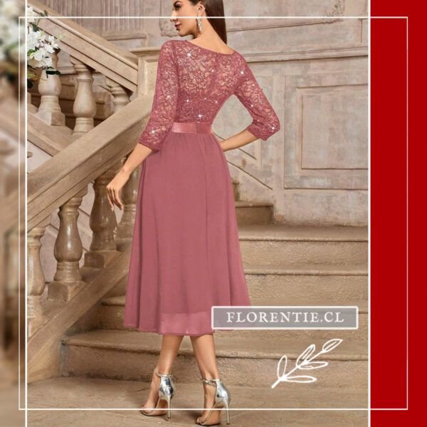 Vestido rosado Sylvia - Imagen 7