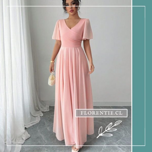 Vestido rosado de gasa