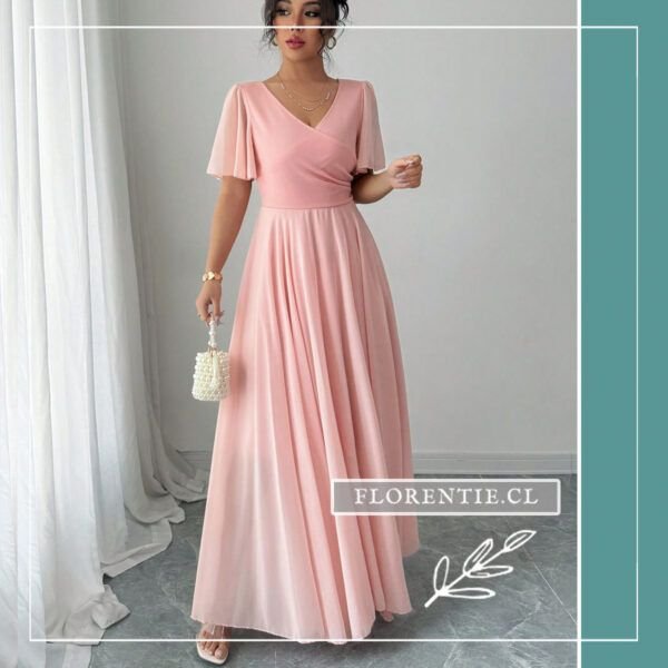Vestido rosado gasa