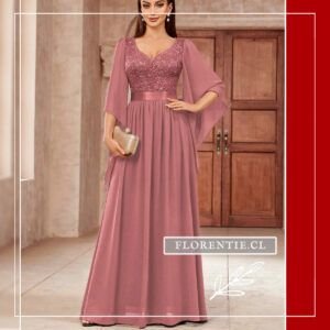 Vestido rosado oscuro