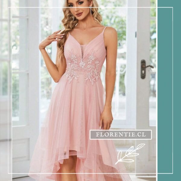 Vestido rosado pálido Anne - Imagen 2