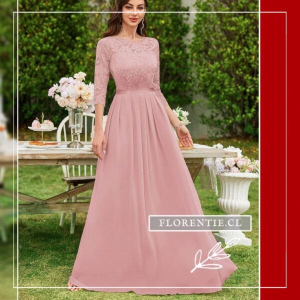 Vestido rosado para dama de honor