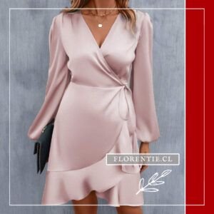 Vestido rosado satin