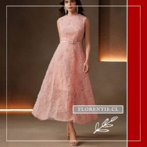 Vestido rosado sin mangas