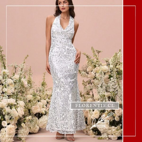 Vestido verano color plata
