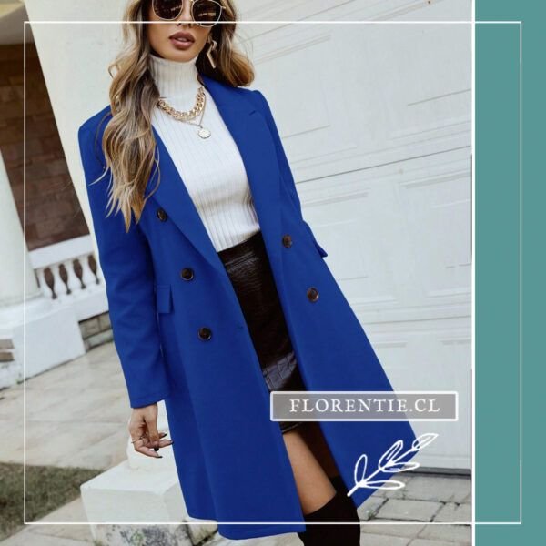Abrigo azul eléctrico mujer