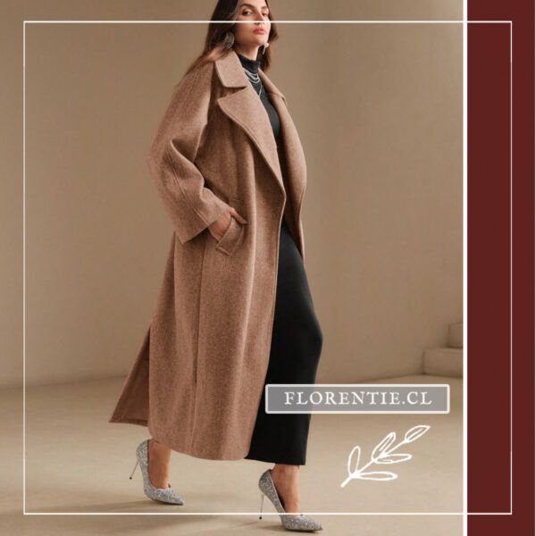 Abrigo largo oversize mujer