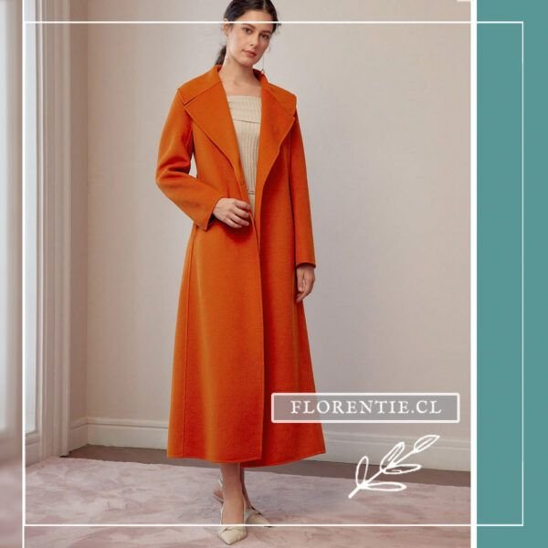 Abrigo naranja lana