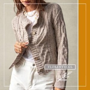 Cardigan abotonado mujer