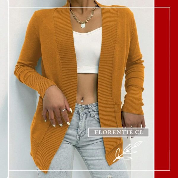 Cardigan amarillo mostaza