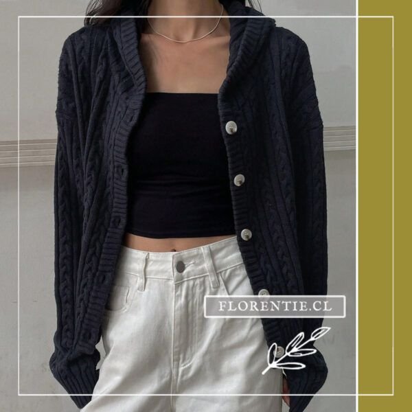 Cardigan azul marino botones