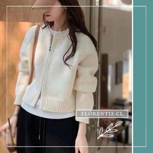 Cardigan blanco mujer
