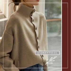 Cardigan cuello alto