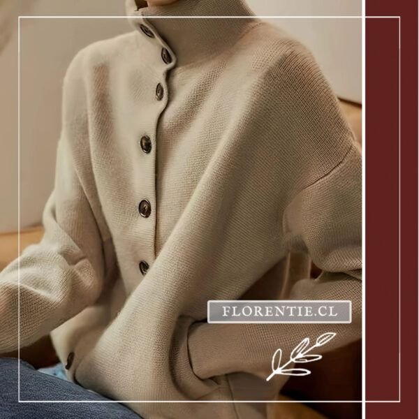 Cardigan cuello alto mujer