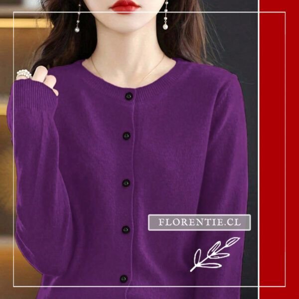 Cardigan morado mujer