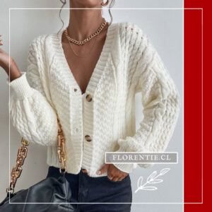 Cardigan mujer cuello V