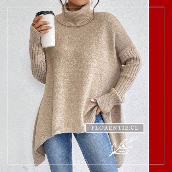 Chaleco asimetrico beige