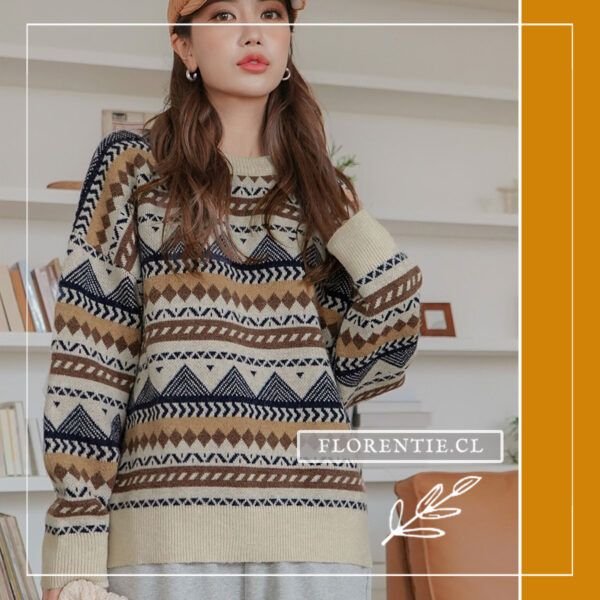 Chaleco con jacquard mujer