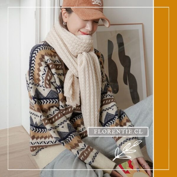 Chaleco jacquard mujer