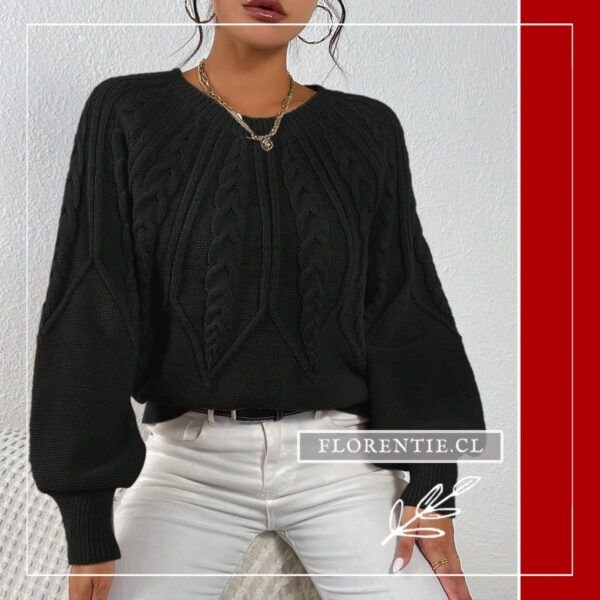 Chaleco negro mujer lana