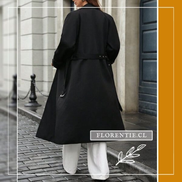 Espalda abrigo trench mujer