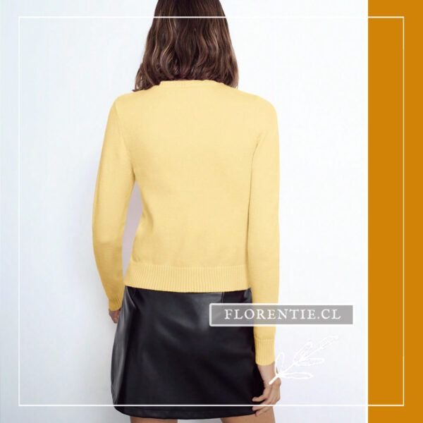 Espalda cardigan amarillo