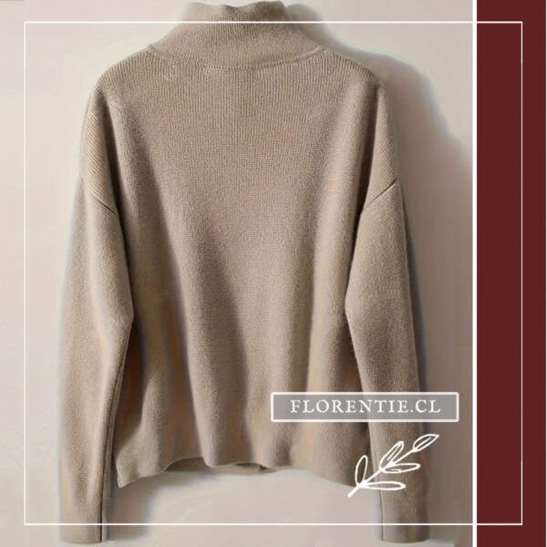 Espalda cardigan cuello alto