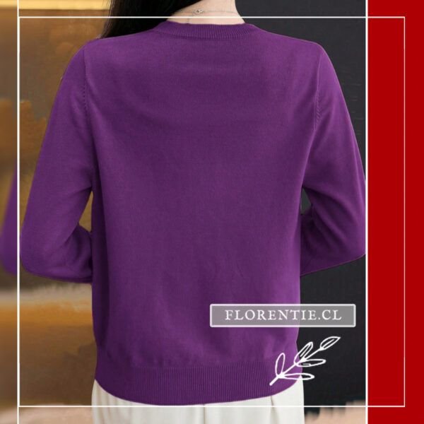 Espalda cardigan morado