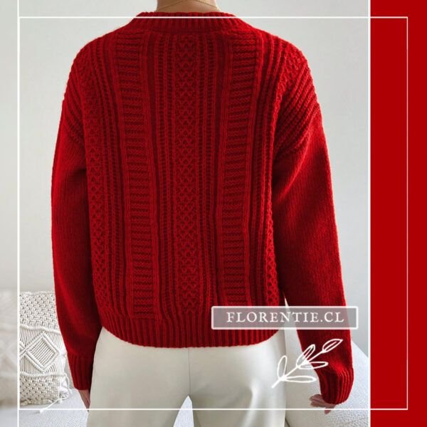 Espalda chaleco rojo