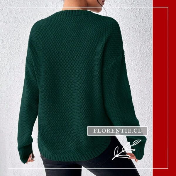 Espalda chaleco verde oscuro mujer