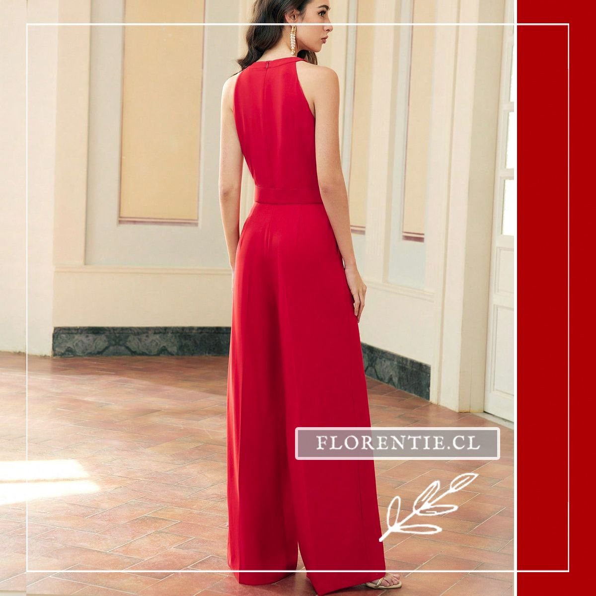 Espalda enterito rojo fiesta