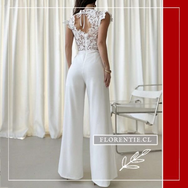 Espalda jumpsuit blanco