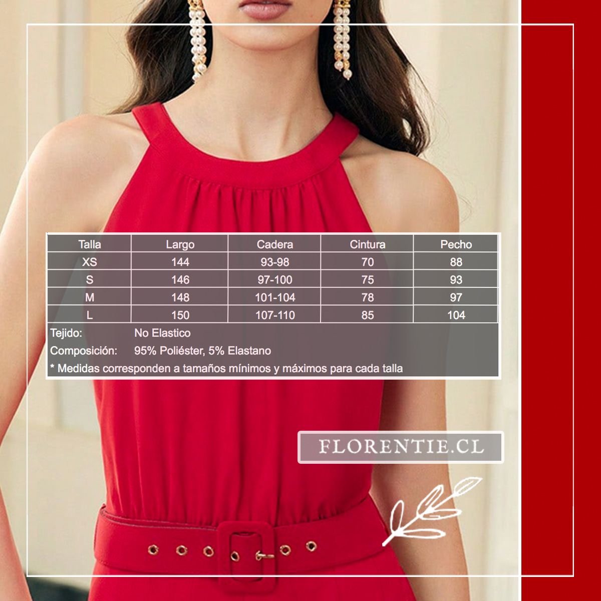 Medidas enterito rojo fiesta