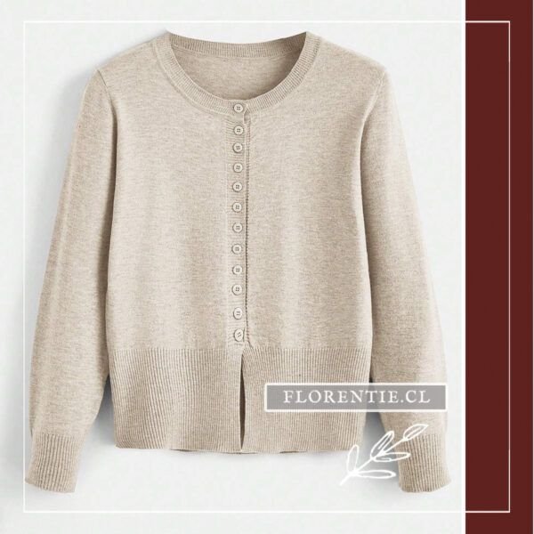 Vista frontal cardigan ajustado