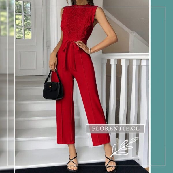 Enterizo rojo de mujer