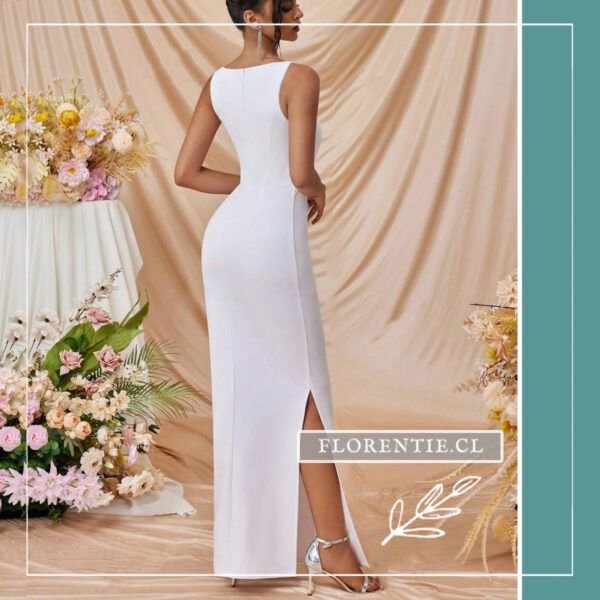 Espalda vestido boda civil moderno