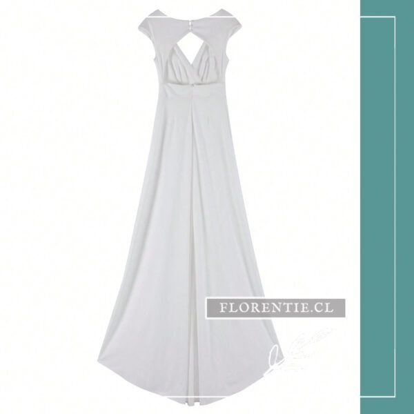 Espalda vestido boda civil novia