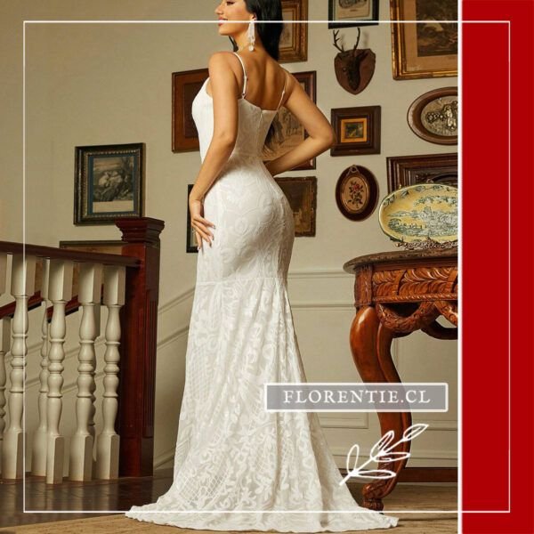 Espalda vestido de novia civil sirena