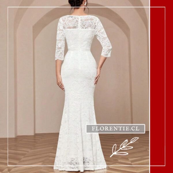 Espalda vestido largo para boda civil