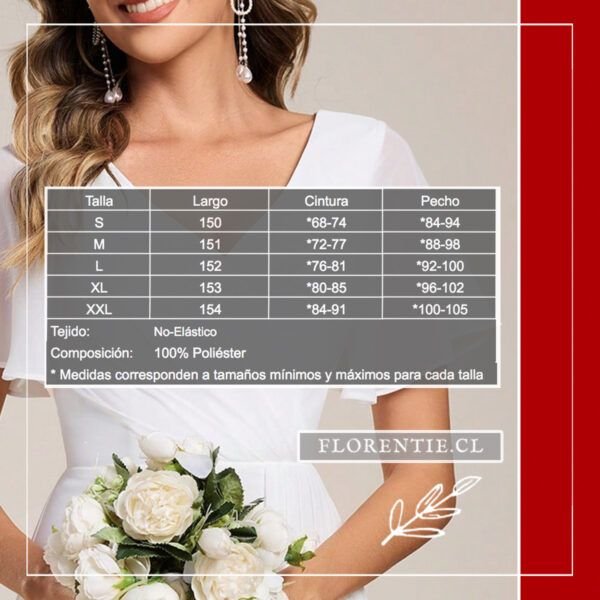 Medidas vestido boda civil dia