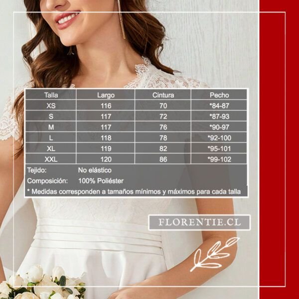 Medidas vestido para boda civil cristiana