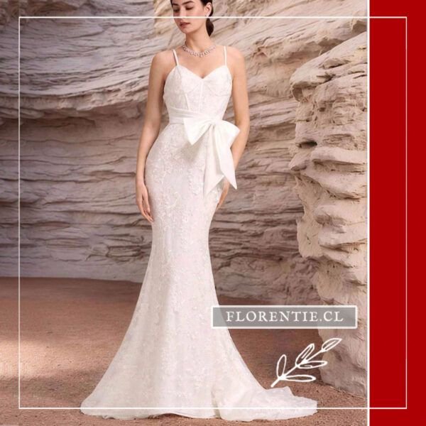 Vestido boda civil corte sirena