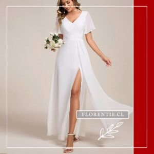 Vestido boda civil dia Aracely