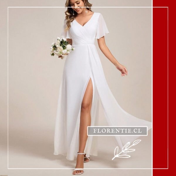 Vestido boda civil dia Aracely
