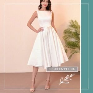 Vestido boda civil midi Vivyan