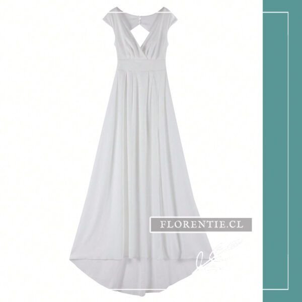 Vestido boda civil novia blanco