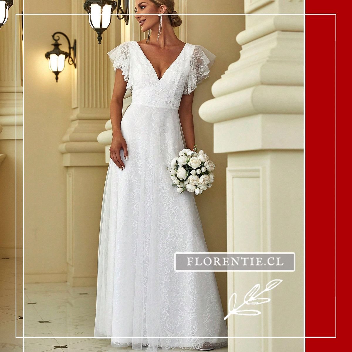 Vestido civil largo Isabella - Imagen 2